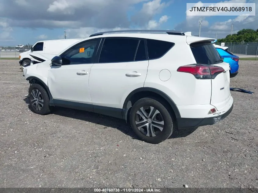 2016 Toyota Rav4 Le VIN: JTMZFREV4GJ068918 Lot: 40760738