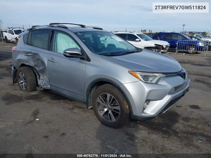 2T3RFREV7GW511824 2016 Toyota Rav4 Xle