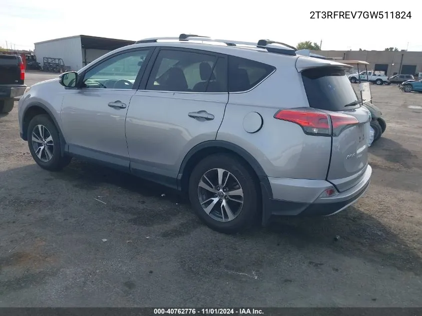 2T3RFREV7GW511824 2016 Toyota Rav4 Xle