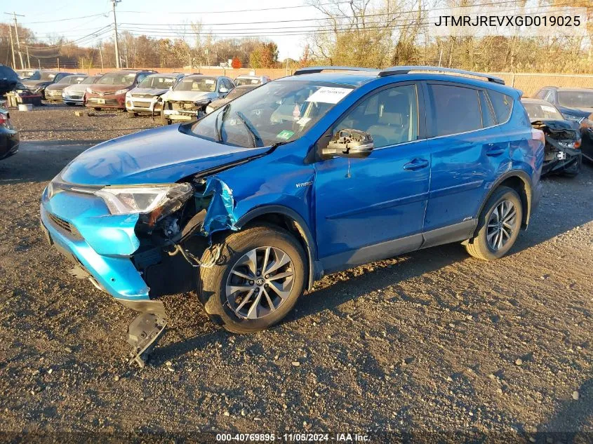 2016 Toyota Rav4 Hv Xle VIN: JTMRJREVXGD019025 Lot: 40769895