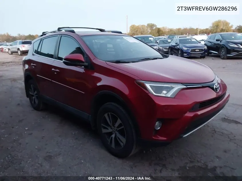 2016 Toyota Rav4 Xle VIN: 2T3WFREV6GW286296 Lot: 40771243