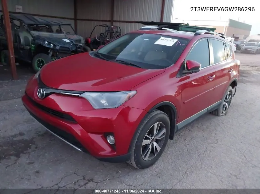 2016 Toyota Rav4 Xle VIN: 2T3WFREV6GW286296 Lot: 40771243