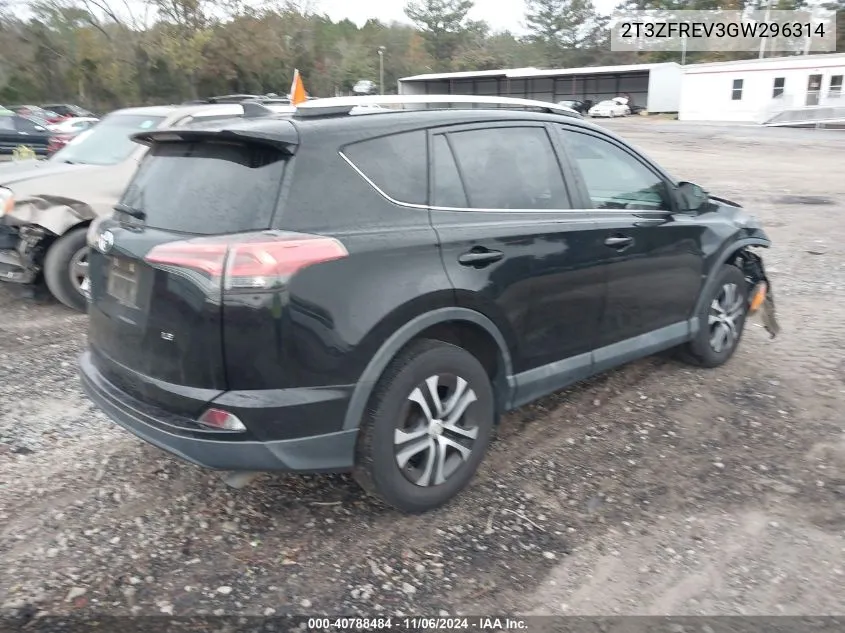 2016 Toyota Rav4 Le VIN: 2T3ZFREV3GW296314 Lot: 40788484