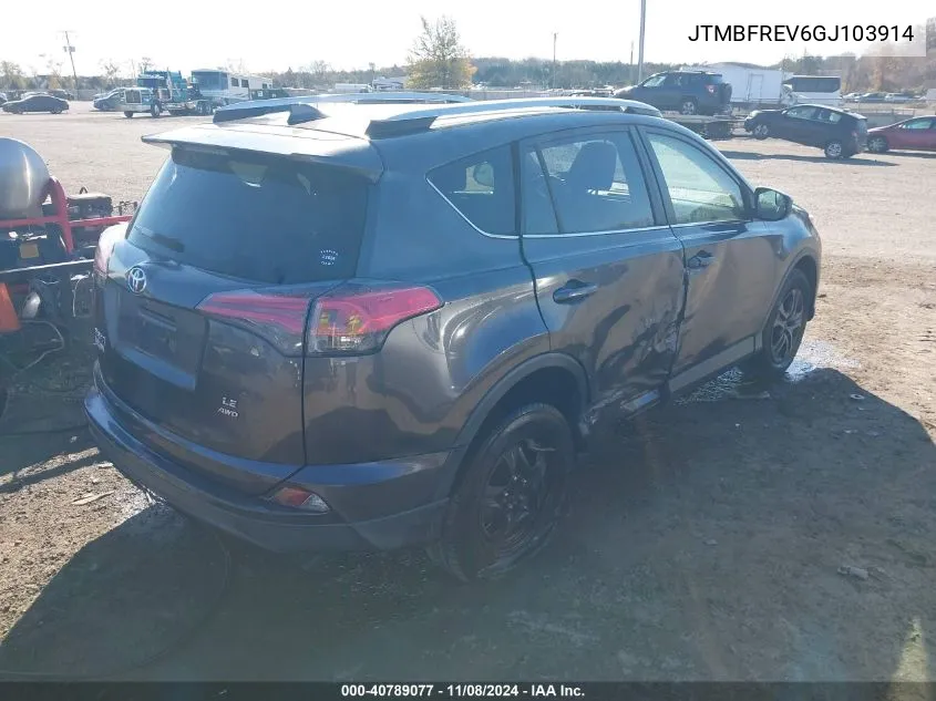 2016 Toyota Rav4 Le VIN: JTMBFREV6GJ103914 Lot: 40789077