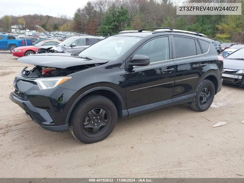 2016 Toyota Rav4 Le VIN: 2T3ZFREV4GW244027 Lot: 40793833