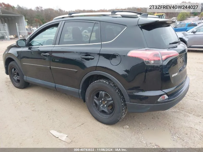 2016 Toyota Rav4 Le VIN: 2T3ZFREV4GW244027 Lot: 40793833