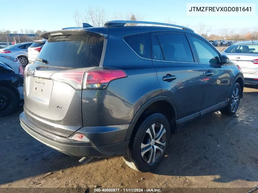 2016 Toyota Rav4 Le VIN: JTMZFREVXGD081641 Lot: 40800977