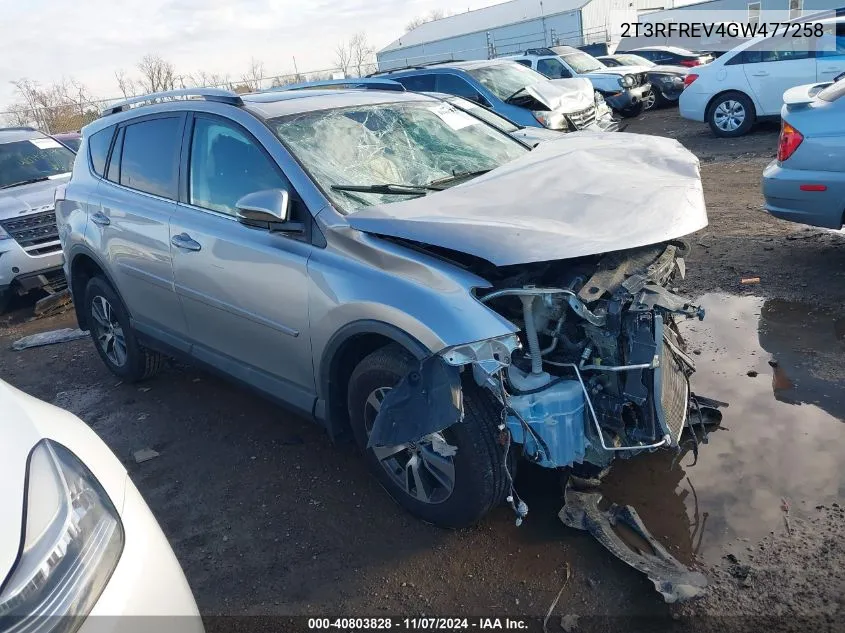 2016 Toyota Rav4 Xle VIN: 2T3RFREV4GW477258 Lot: 40803828