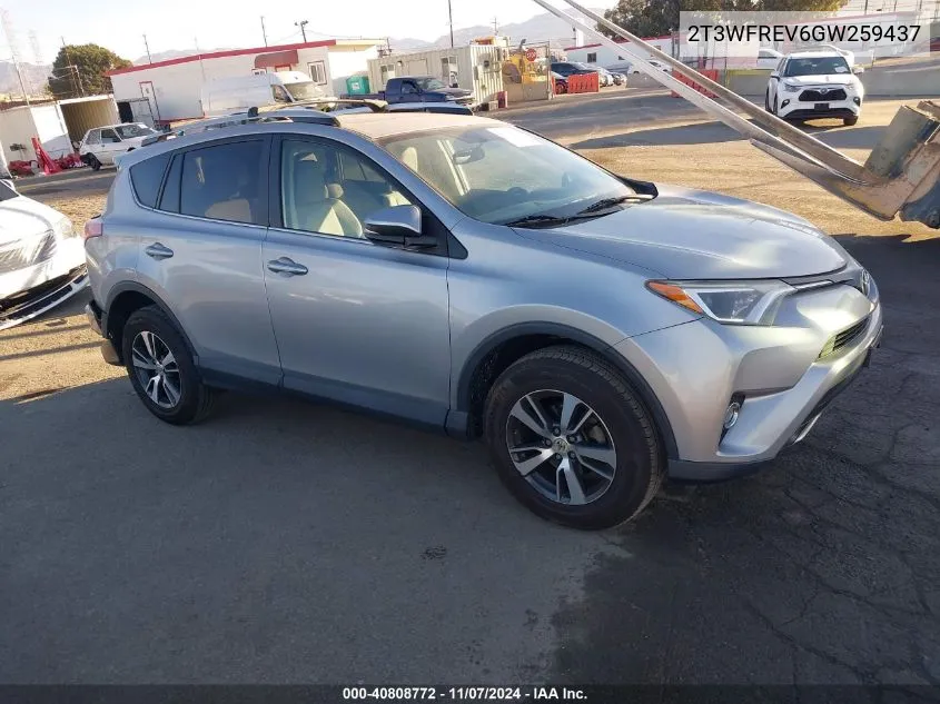 2T3WFREV6GW259437 2016 Toyota Rav4 Xle