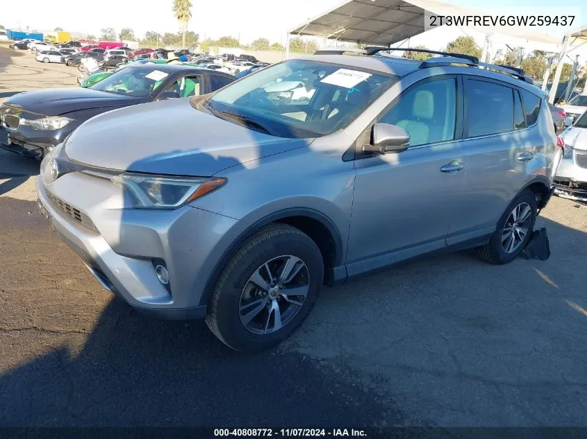 2T3WFREV6GW259437 2016 Toyota Rav4 Xle