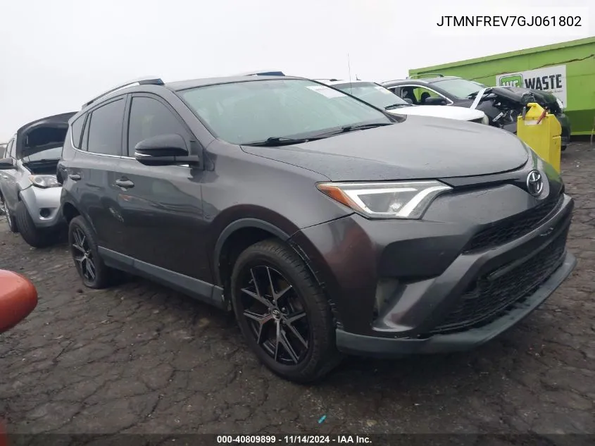 2016 Toyota Rav4 Se VIN: JTMNFREV7GJ061802 Lot: 40809899