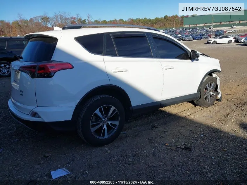 2016 Toyota Rav4 Xle VIN: JTMRFREV7GJ087642 Lot: 40852283