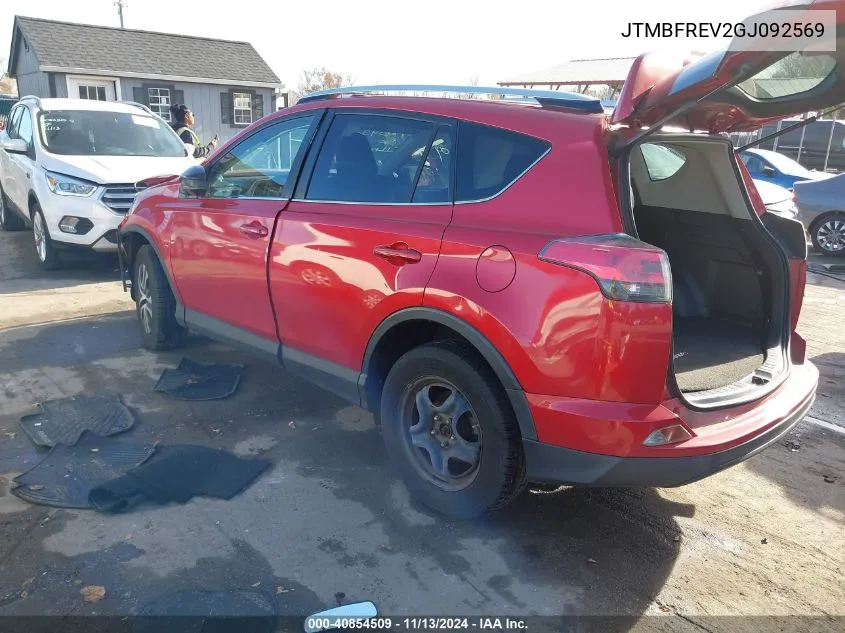 2016 Toyota Rav4 Le VIN: JTMBFREV2GJ092569 Lot: 40854509