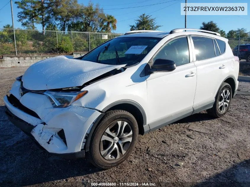 2016 Toyota Rav4 Le VIN: 2T3ZFREVXGW236370 Lot: 40855680