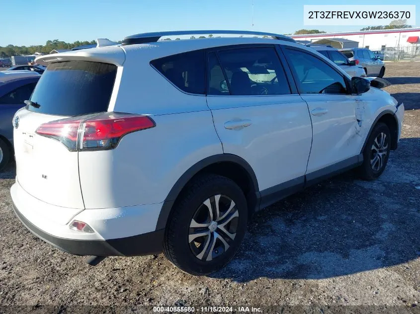 2016 Toyota Rav4 Le VIN: 2T3ZFREVXGW236370 Lot: 40855680