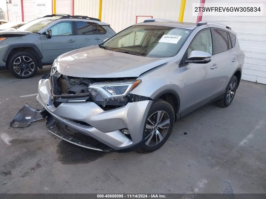 2016 Toyota Rav4 Xle VIN: 2T3WFREV6GW305834 Lot: 40858095