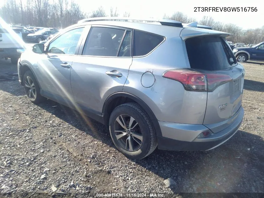 2016 Toyota Rav4 Xle VIN: 2T3RFREV8GW516756 Lot: 40871573