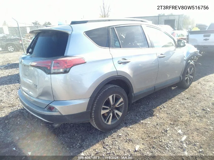 2016 Toyota Rav4 Xle VIN: 2T3RFREV8GW516756 Lot: 40871573