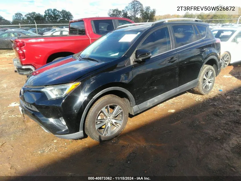 2016 Toyota Rav4 Xle VIN: 2T3RFREV5GW526872 Lot: 40873362