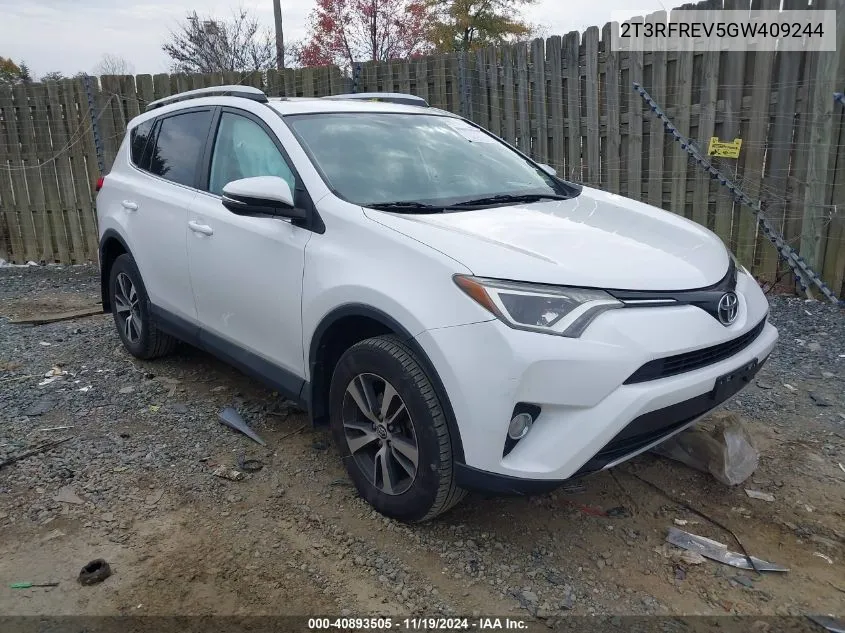 2016 Toyota Rav4 Xle VIN: 2T3RFREV5GW409244 Lot: 40893505