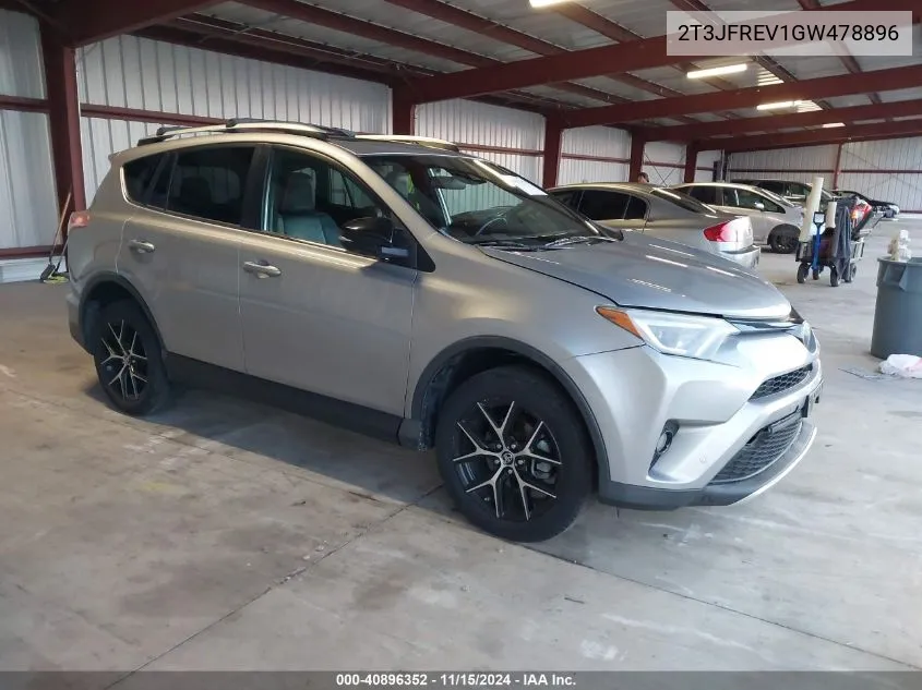 2016 Toyota Rav4 Se VIN: 2T3JFREV1GW478896 Lot: 40896352