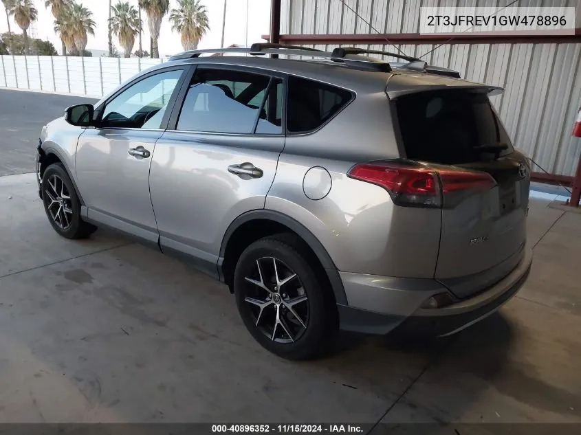 2016 Toyota Rav4 Se VIN: 2T3JFREV1GW478896 Lot: 40896352