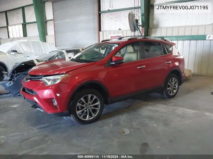 2016 Toyota Rav4 Limited VIN: JTMYFREV0GJ071195 Lot: 40898114