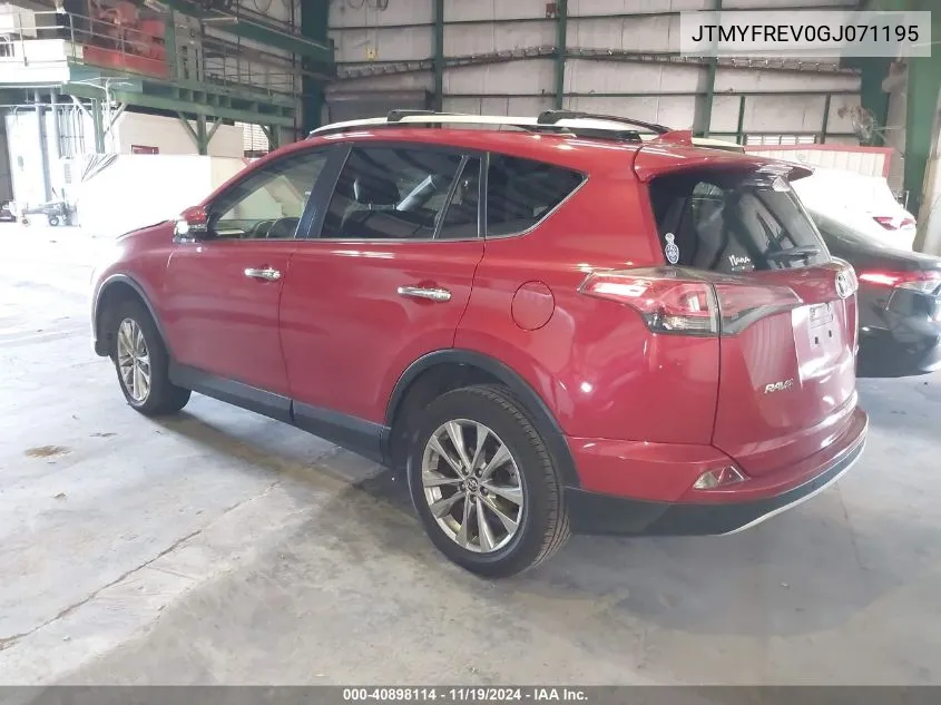 2016 Toyota Rav4 Limited VIN: JTMYFREV0GJ071195 Lot: 40898114