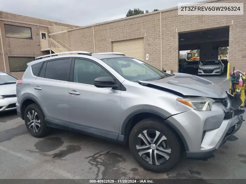 2016 Toyota Rav4 Le VIN: 2T3ZFREV6GW296324 Lot: 40922529