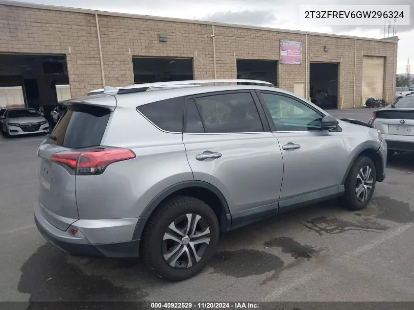 2016 Toyota Rav4 Le VIN: 2T3ZFREV6GW296324 Lot: 40922529