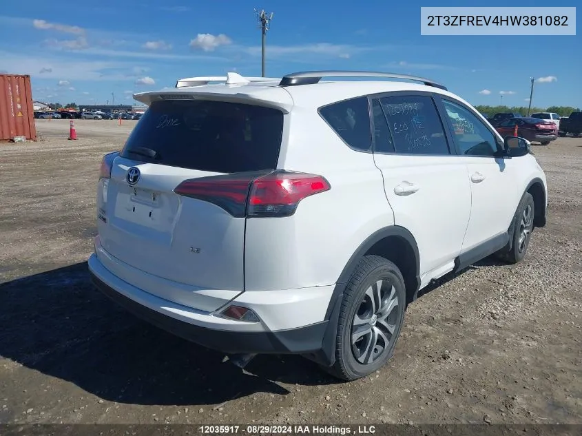 2017 Toyota Rav4 VIN: 2T3ZFREV4HW381082 Lot: 12035917