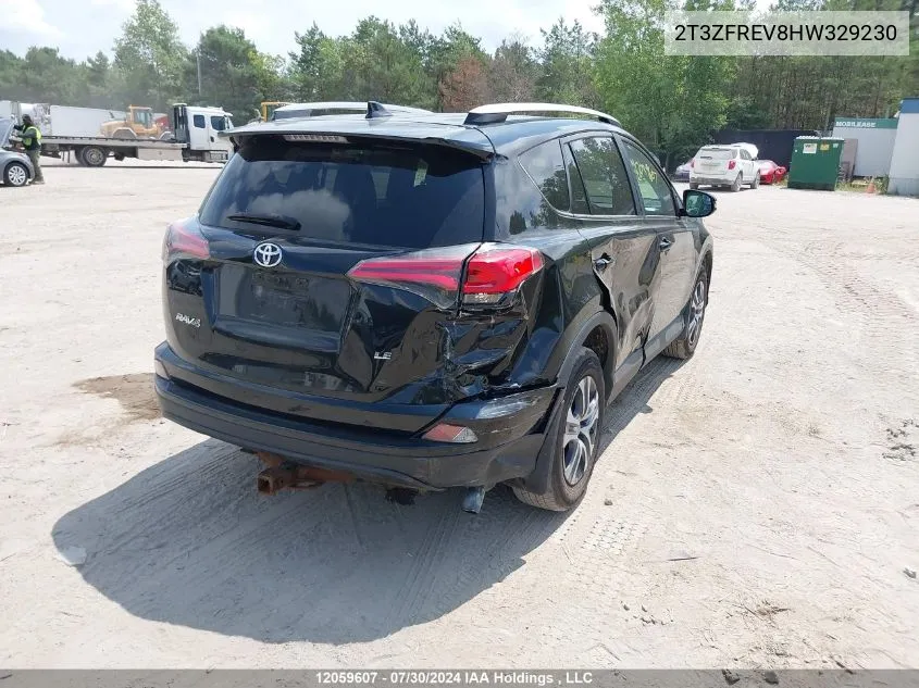 2T3ZFREV8HW329230 2017 Toyota Rav4 Le