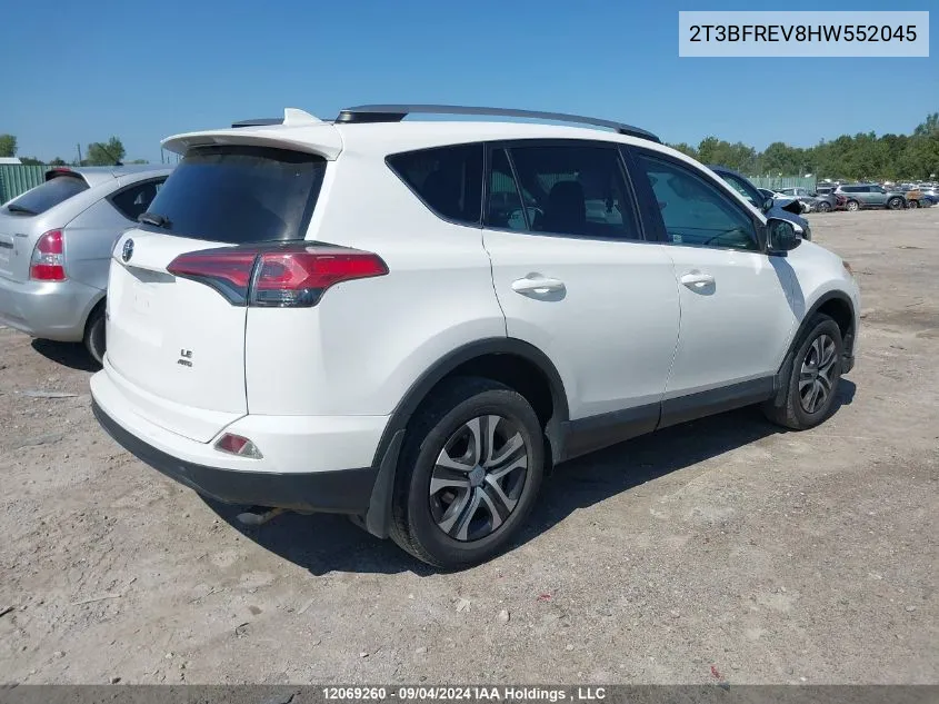 2017 Toyota Rav4 Le VIN: 2T3BFREV8HW552045 Lot: 12069260