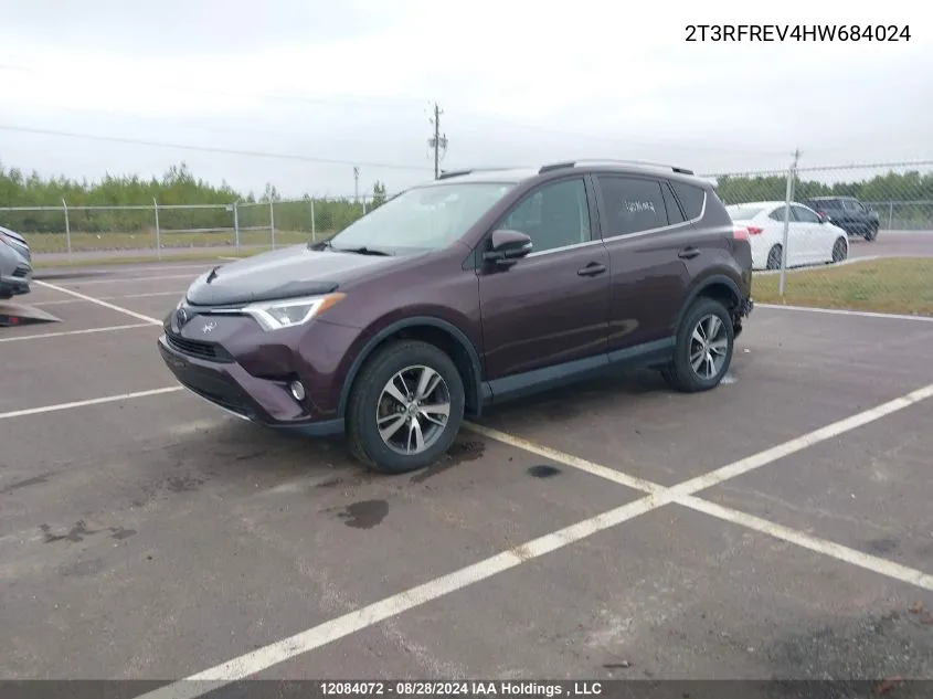 2T3RFREV4HW684024 2017 Toyota Rav4 Xle