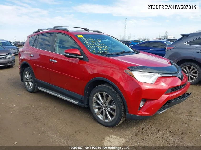 2T3DFREV6HW587319 2017 Toyota Rav4 Limited