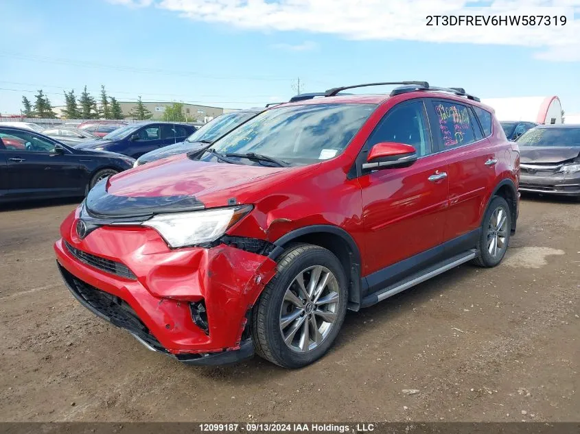 2T3DFREV6HW587319 2017 Toyota Rav4 Limited