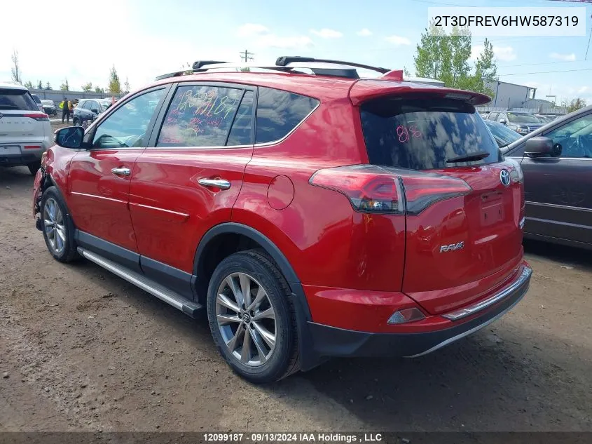 2T3DFREV6HW587319 2017 Toyota Rav4 Limited