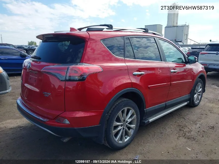 2T3DFREV6HW587319 2017 Toyota Rav4 Limited