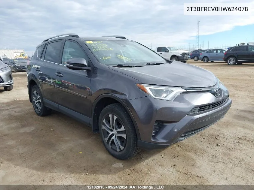 2017 Toyota Rav4 Le VIN: 2T3BFREV0HW624078 Lot: 12102815