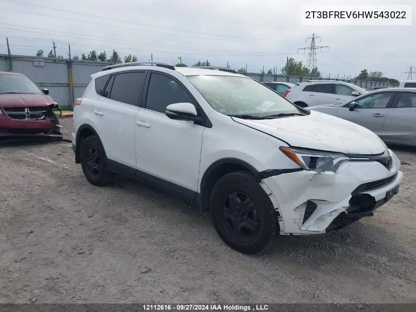 2017 Toyota Rav4 Le VIN: 2T3BFREV6HW543022 Lot: 12112616