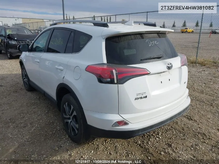 2017 Toyota Rav4 Le VIN: 2T3ZFREV4HW381082 Lot: 12121917