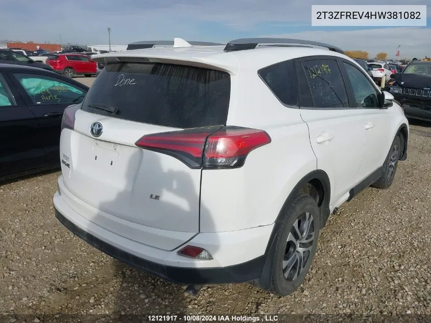 2017 Toyota Rav4 Le VIN: 2T3ZFREV4HW381082 Lot: 12121917