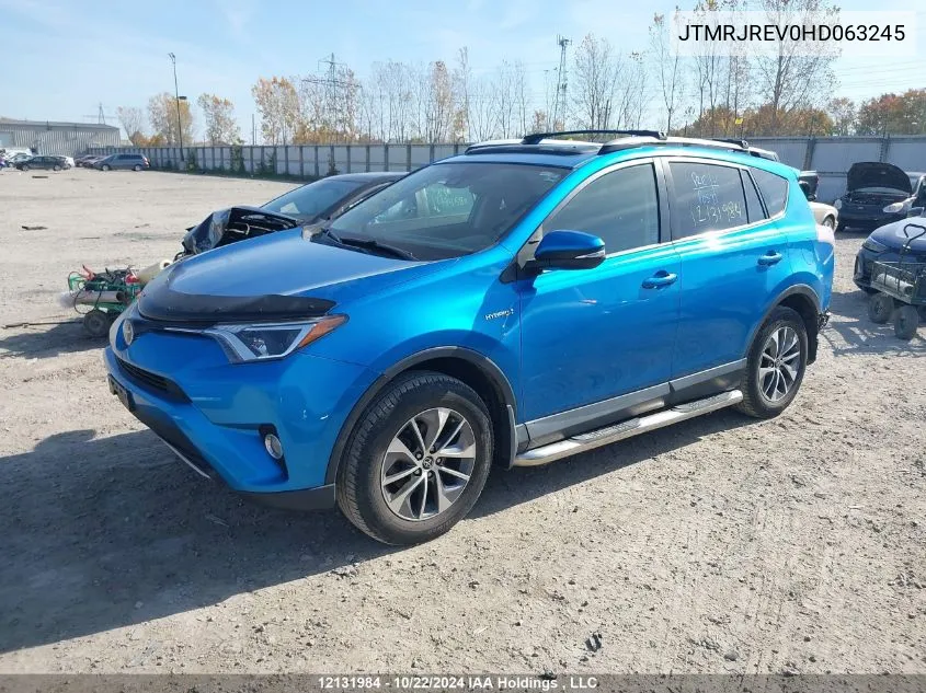 2017 Toyota Rav4 Hybrid Le+ VIN: JTMRJREV0HD063245 Lot: 12131984