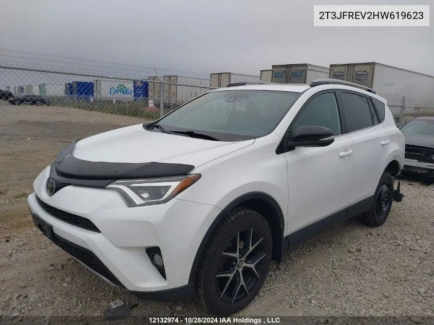 2017 Toyota Rav4 Se VIN: 2T3JFREV2HW619623 Lot: 12132974