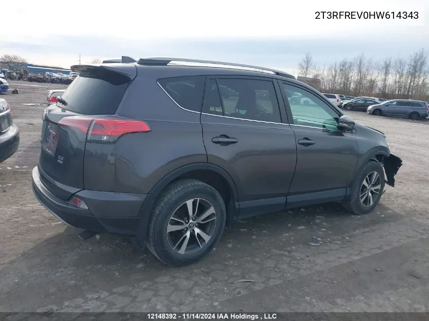 2017 Toyota Rav4 Xle VIN: 2T3RFREV0HW614343 Lot: 12148392