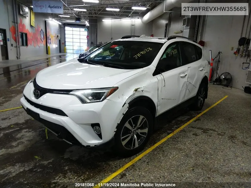 2017 Toyota Rav4 Xle VIN: 2T3WFREVXHW355685 Lot: 20181068