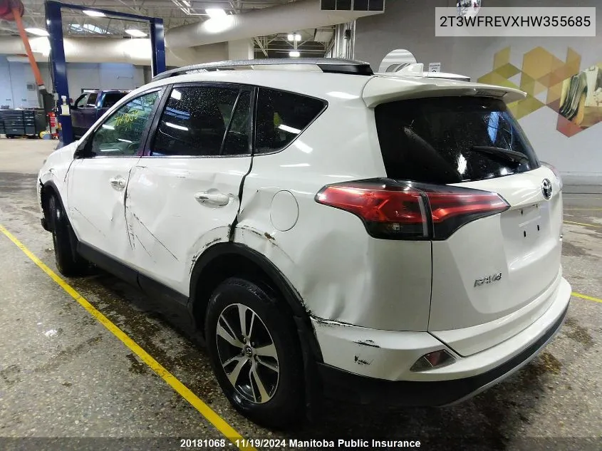 2017 Toyota Rav4 Xle VIN: 2T3WFREVXHW355685 Lot: 20181068