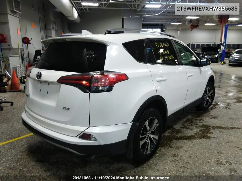 2017 Toyota Rav4 Xle VIN: 2T3WFREVXHW355685 Lot: 20181068