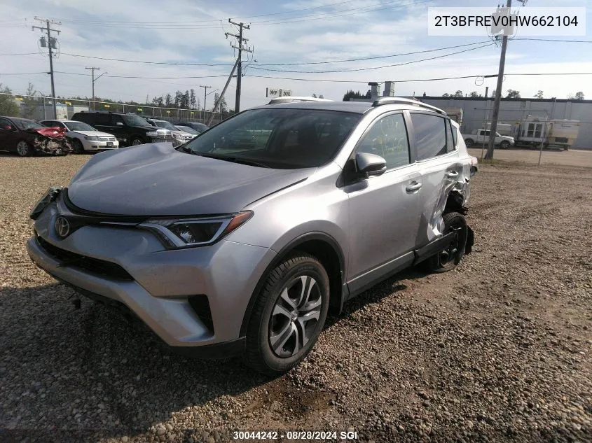 2017 Toyota Rav4 Le VIN: 2T3BFREV0HW662104 Lot: 30044242