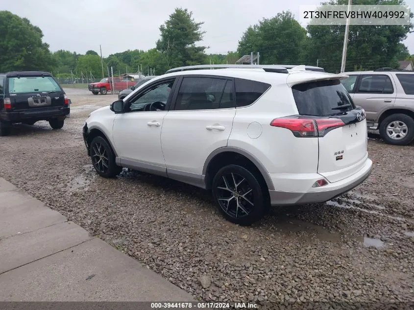 2T3NFREV8HW404992 2017 Toyota Rav4 Se